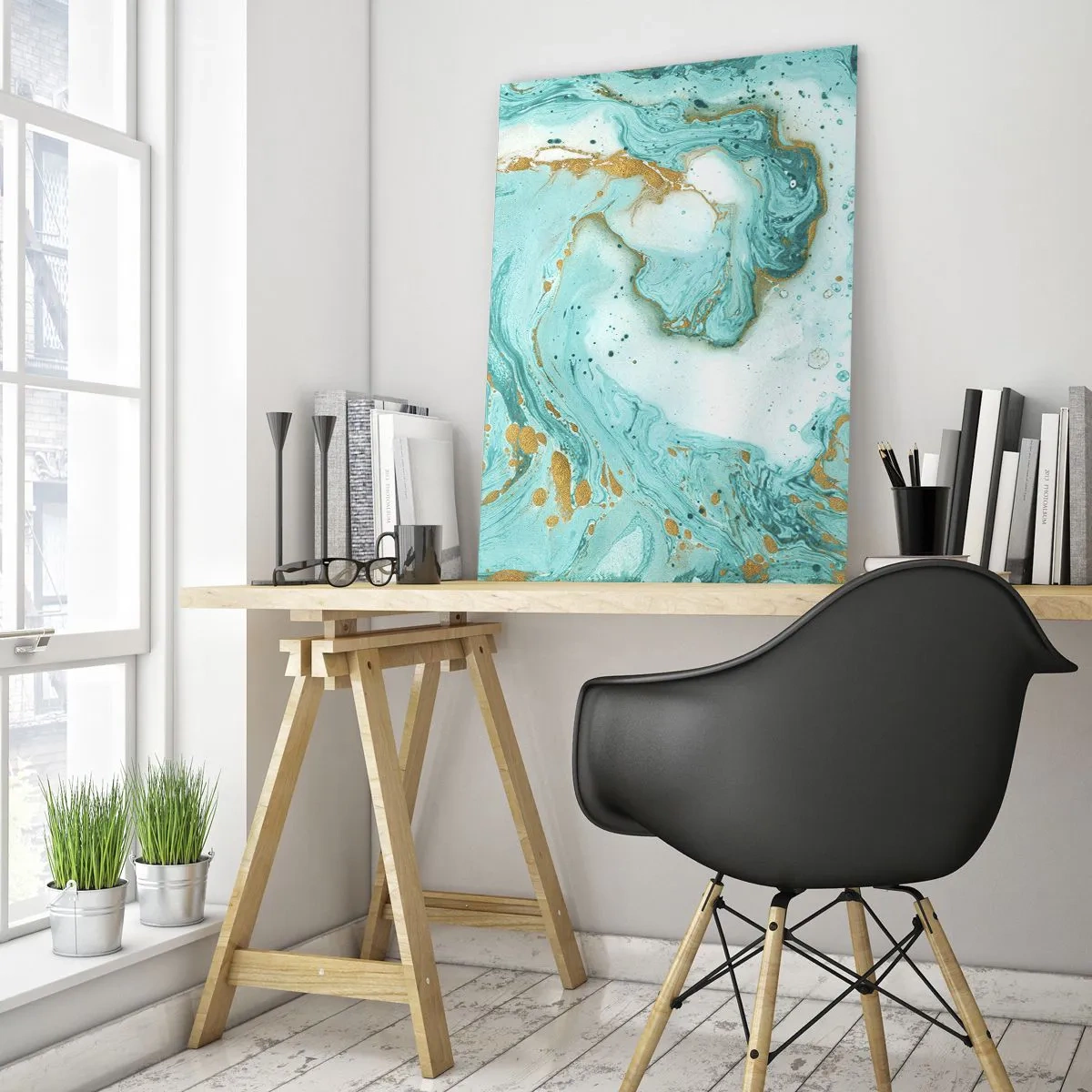 Obraz na skle - Pod veľkou vlnou z epochy Edo - 50x70 cm
