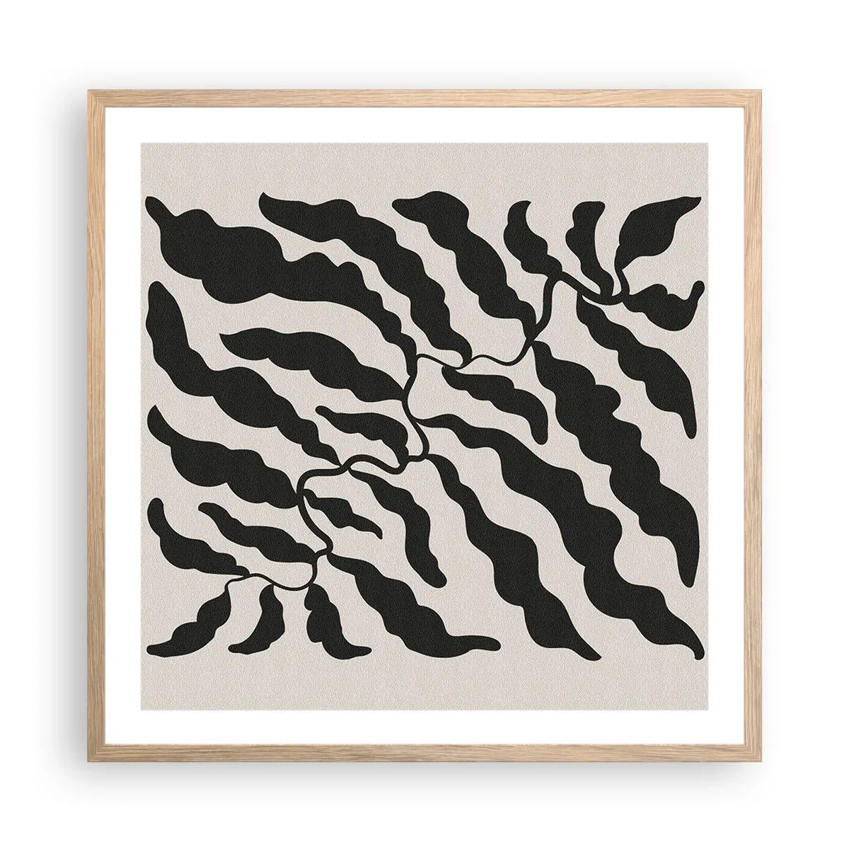 Plagát v ráme zo svetlého duba - Povaha štvorca - 60x60 cm