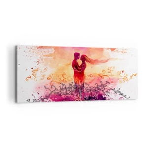Obraz na plátne - Jedno srdce! Potrebujem tak málo… - 100x40 cm
