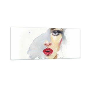 Obraz na skle - Odraz v kvapke vody - 100x40 cm