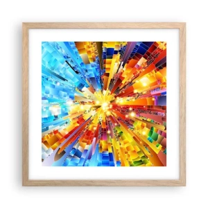 Plagát v ráme zo svetlého duba - In medias res - 40x40 cm