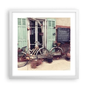 Plagát v bielom ráme - Nech žije provincia - 40x40 cm