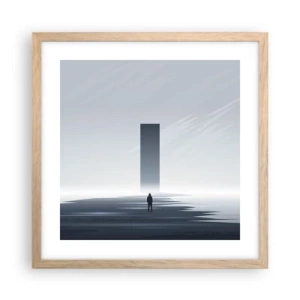 Plagát v ráme zo svetlého duba - Príležitosť alebo hrozba? - 40x40 cm