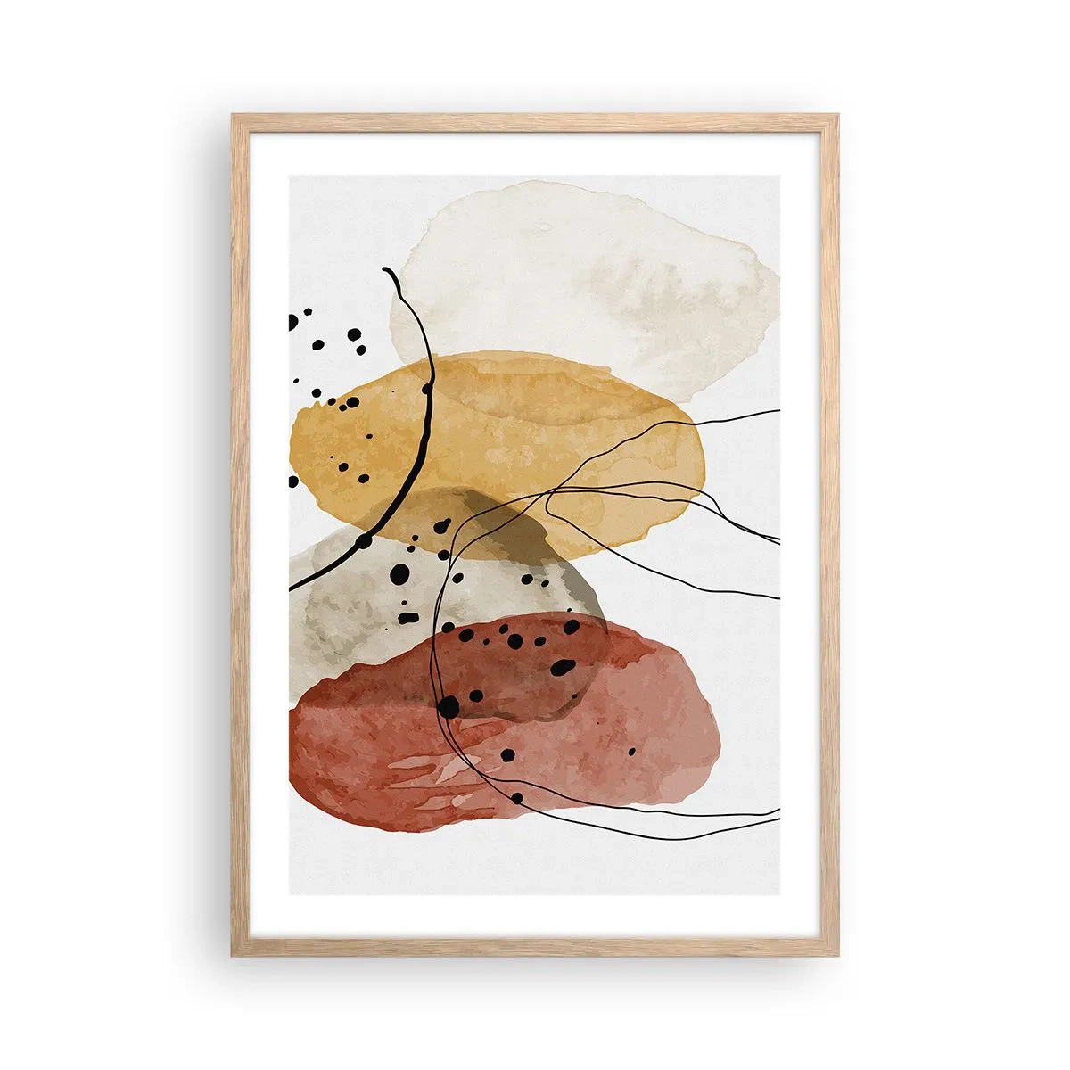 Plagát v ráme zo svetlého duba - Ako ľahký, priezračný vzduch - 50x70 cm