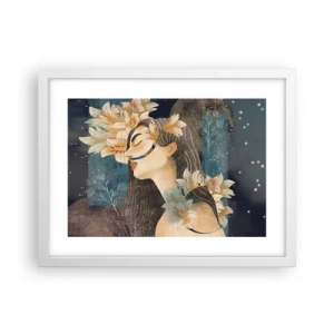 Plagát v bielom ráme - Rozprávka o princeznej s ľaliami - 40x30 cm