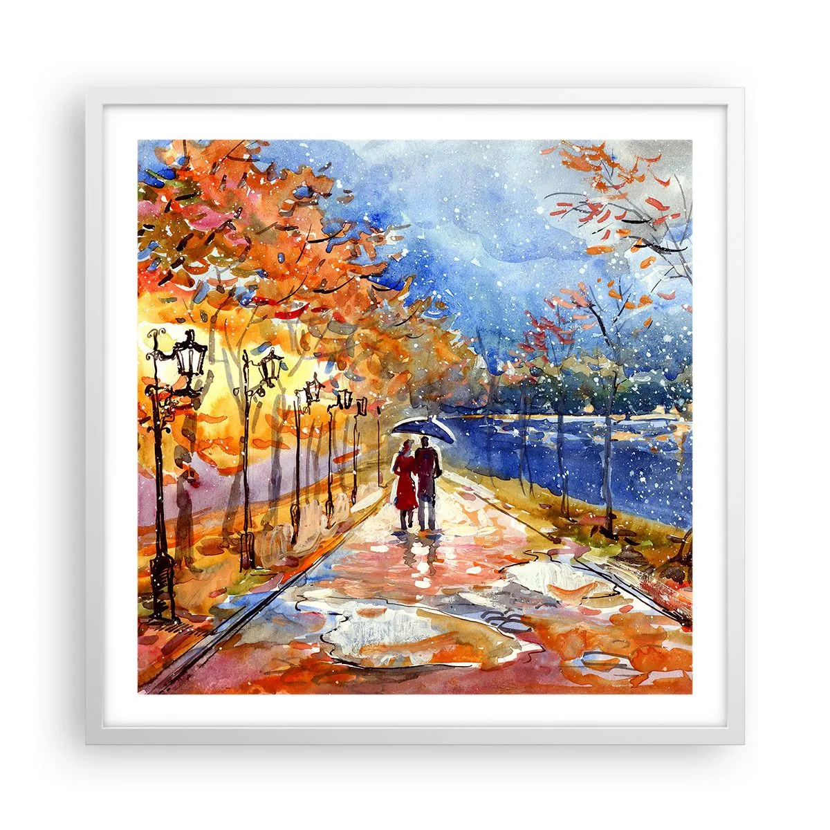 Plagát v bielom ráme - Spoločne k hranici času - 60x60 cm