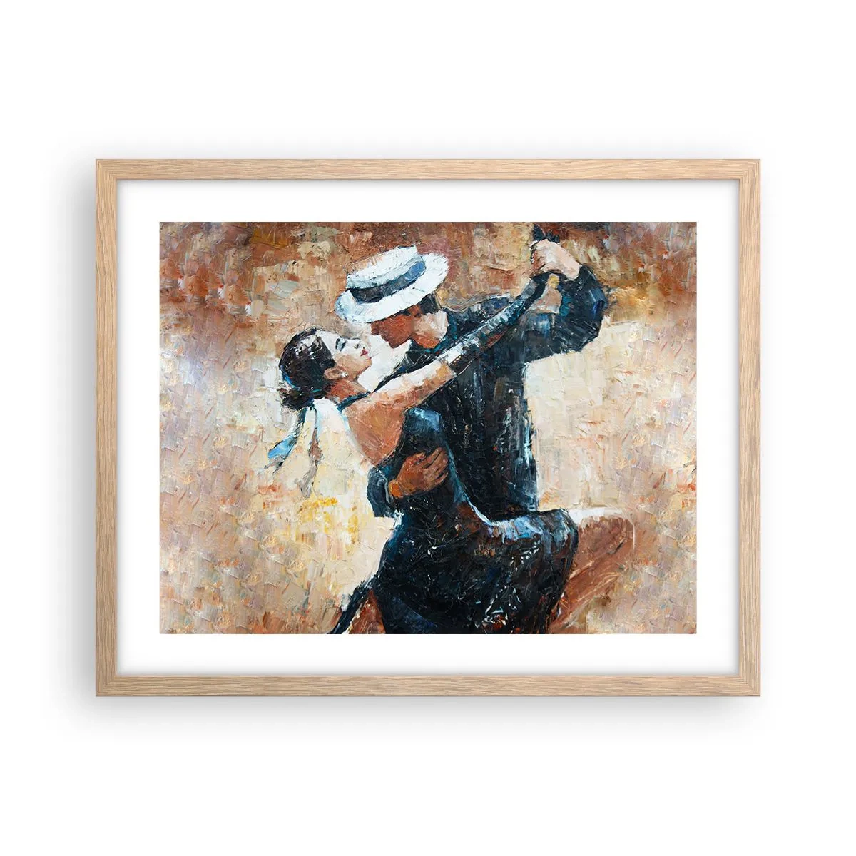 Plagát v ráme zo svetlého duba - A la Rudolf Valentino - 50x40 cm