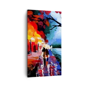 Obraz na plátne - Horúca jeseň v parku - 45x80 cm