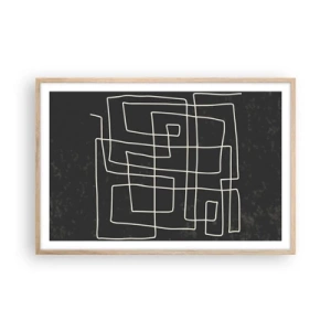 Plagát v ráme zo svetlého duba - Nie je to tak jednoduché - 91x61 cm