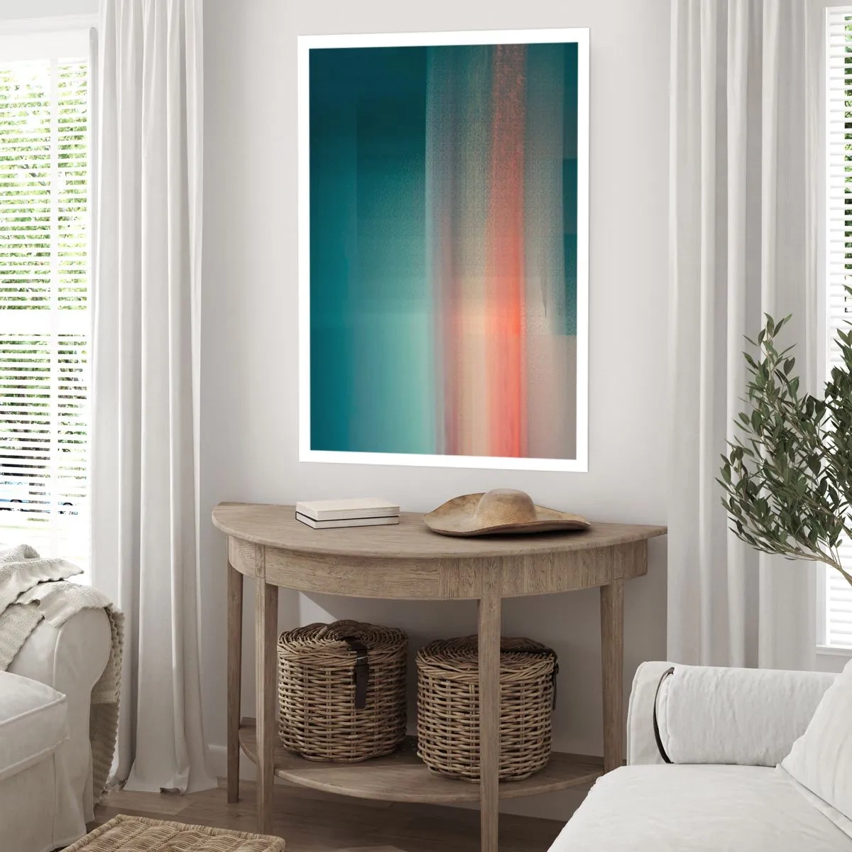 Plagát - Abstrakcia: vlny svetla - 50x70 cm