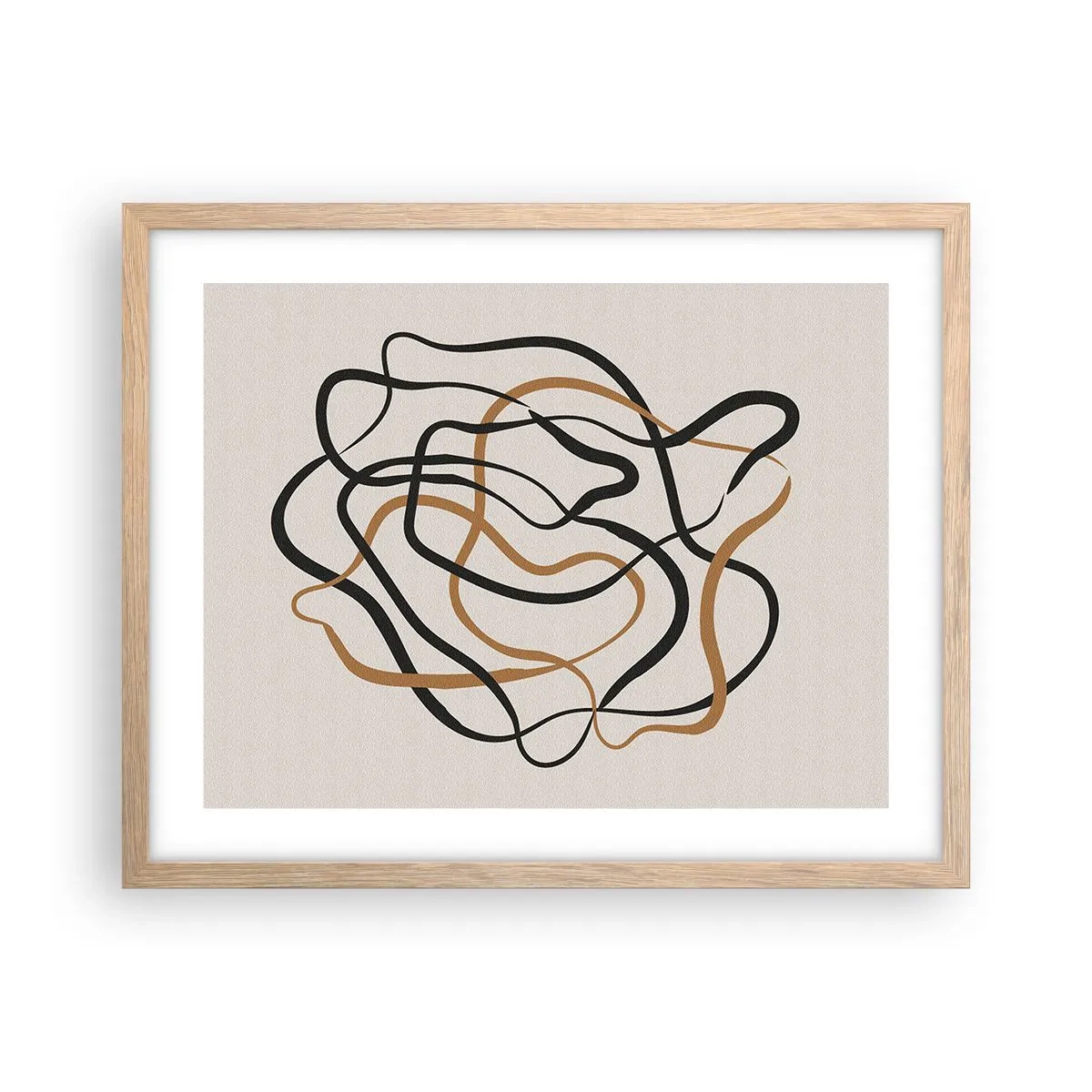 Plagát v ráme zo svetlého duba - Všetko sa pokrútilo - 50x40 cm