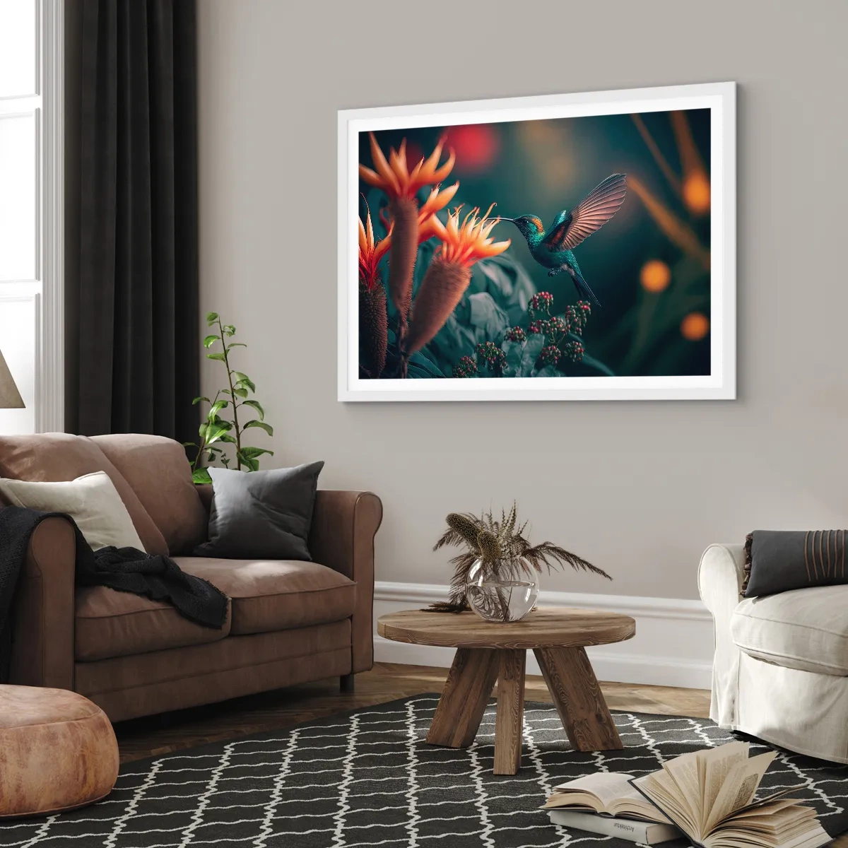 Plagát v bielom ráme - Skutočne pestrý život - 91x61 cm