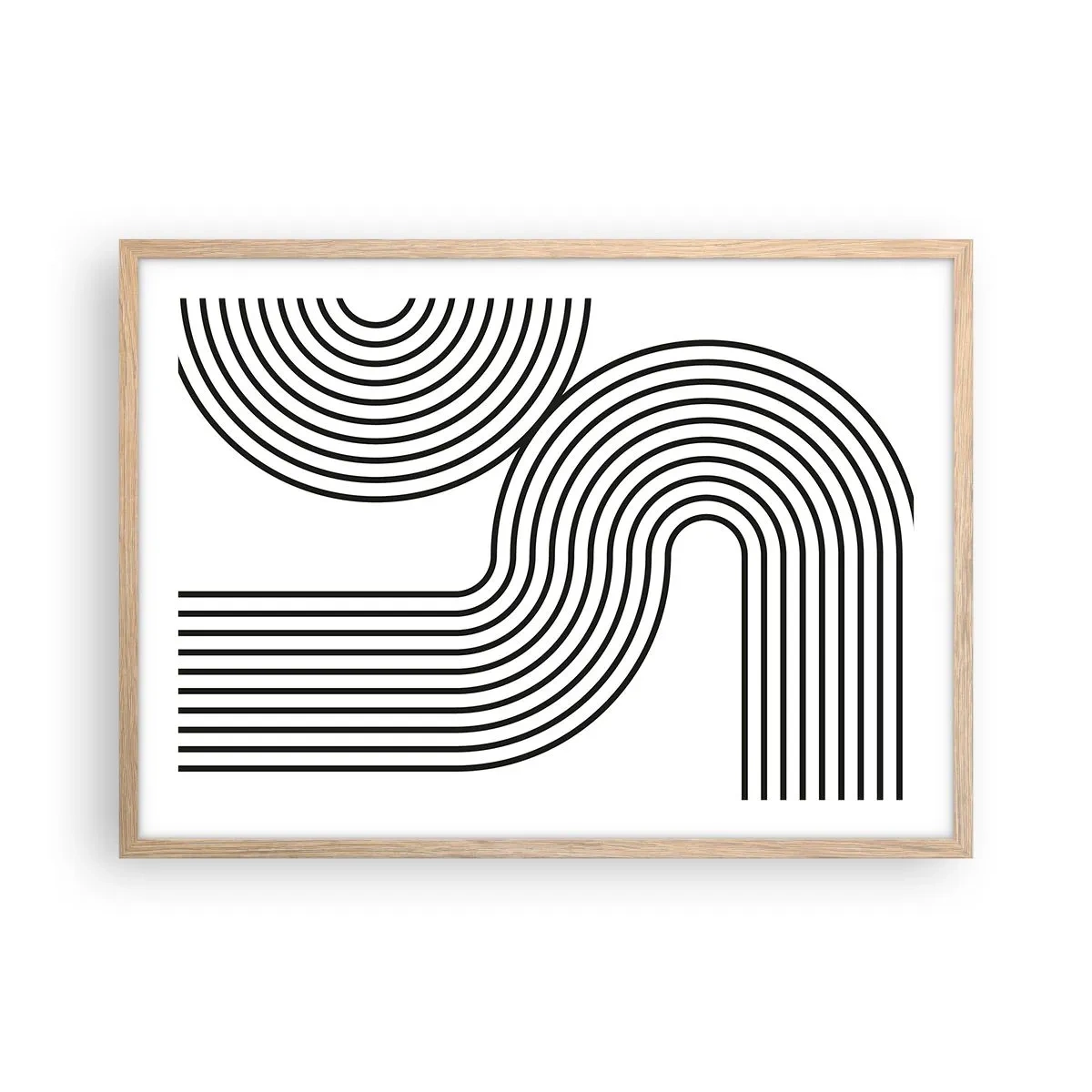 Plagát v ráme zo svetlého duba - V zákrute - 70x50 cm