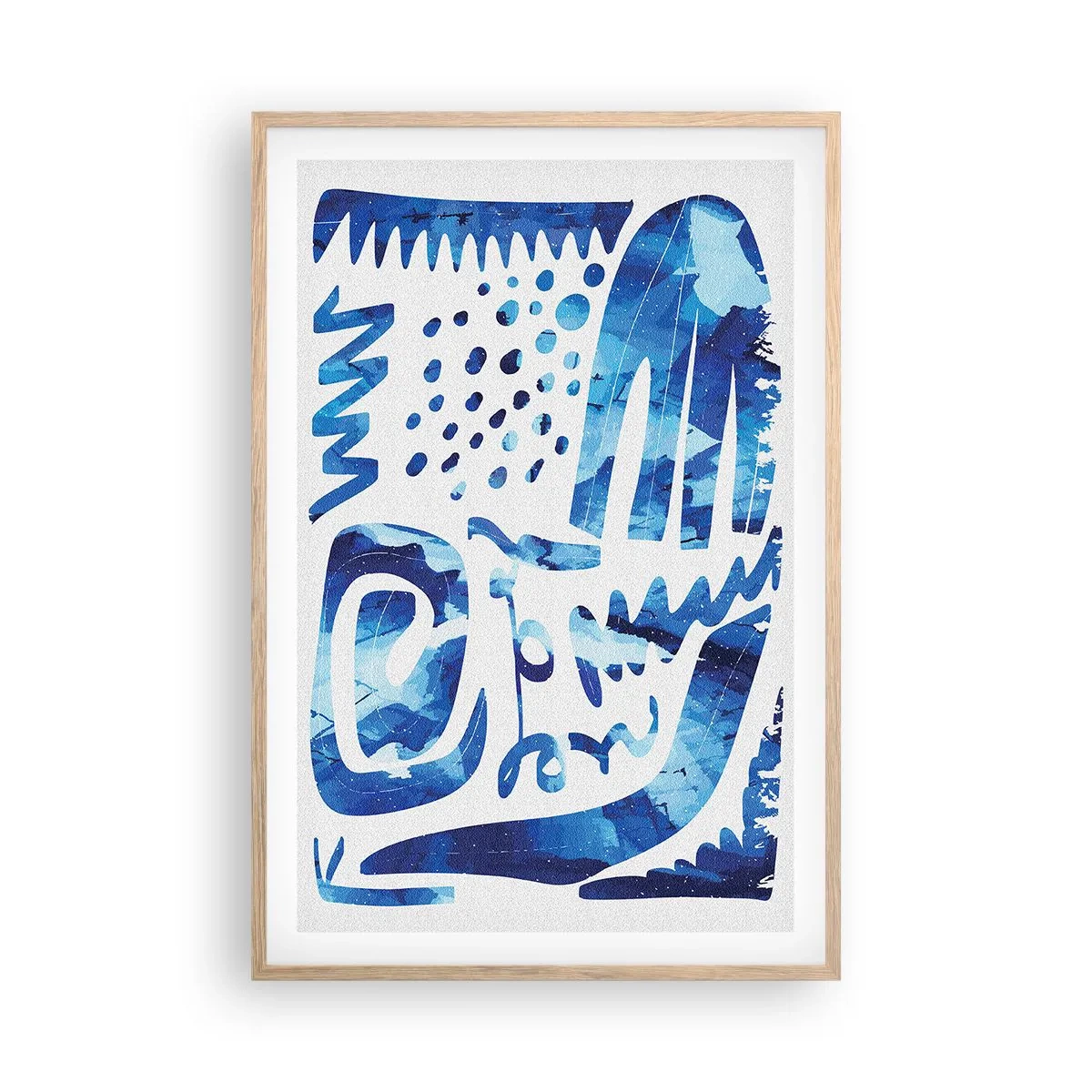 Plagát v ráme zo svetlého duba - Späť ku koreňom - 61x91 cm