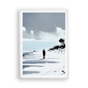 Plagát v bielom ráme - O samote - 70x100 cm