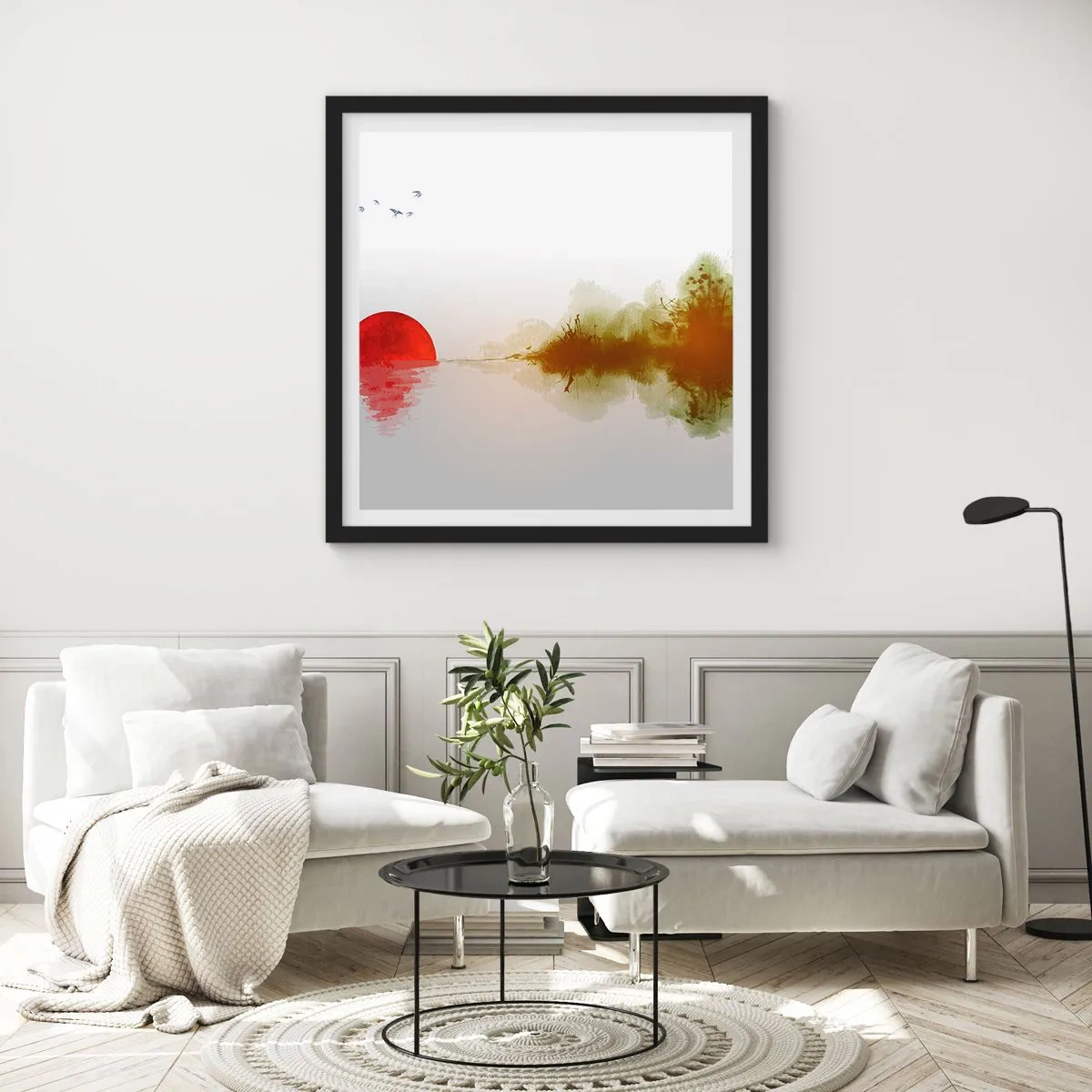 Plagát v čiernom ráme - Prísľub pokoja - 60x60 cm