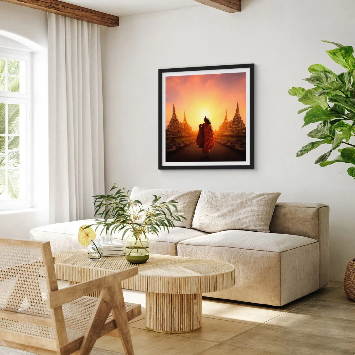 Plagát v čiernom ráme - V kľude večnosťou - 40x40 cm