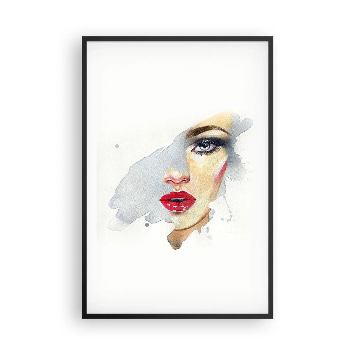 Plagát v čiernom ráme - Odraz v kvapke vody - 61x91 cm