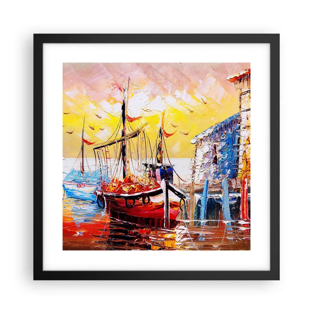 Plagát v čiernom ráme - Šťastný návrat - 40x40 cm