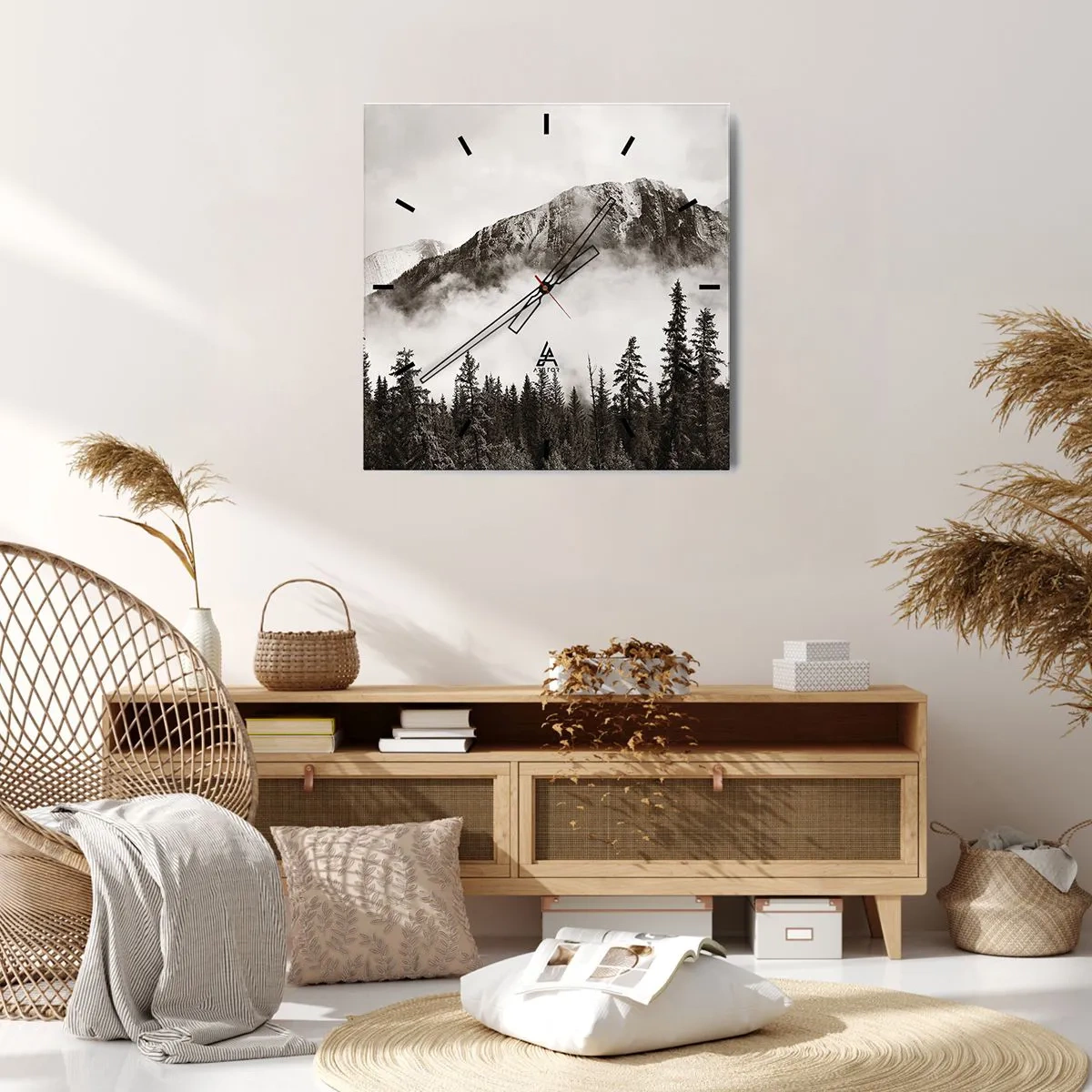 Nástenné hodiny - Žulový panovník - 30x30 cm