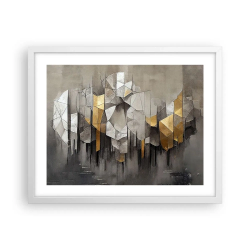 Plagát v bielom ráme - Kompozícia z ľadu a svetla - 50x40 cm