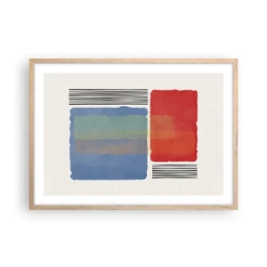 Plagát v ráme zo svetlého duba - Duch a písmeno geometrie - 70x50 cm