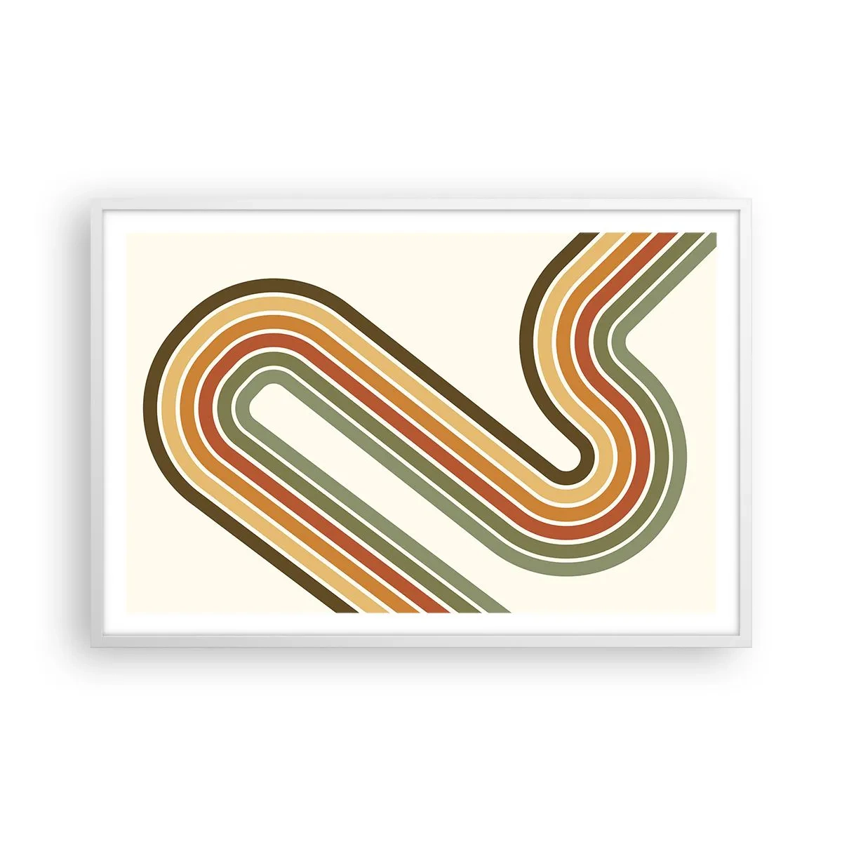 Plagát v bielom ráme - Kľučkovanie do cieľa - 91x61 cm