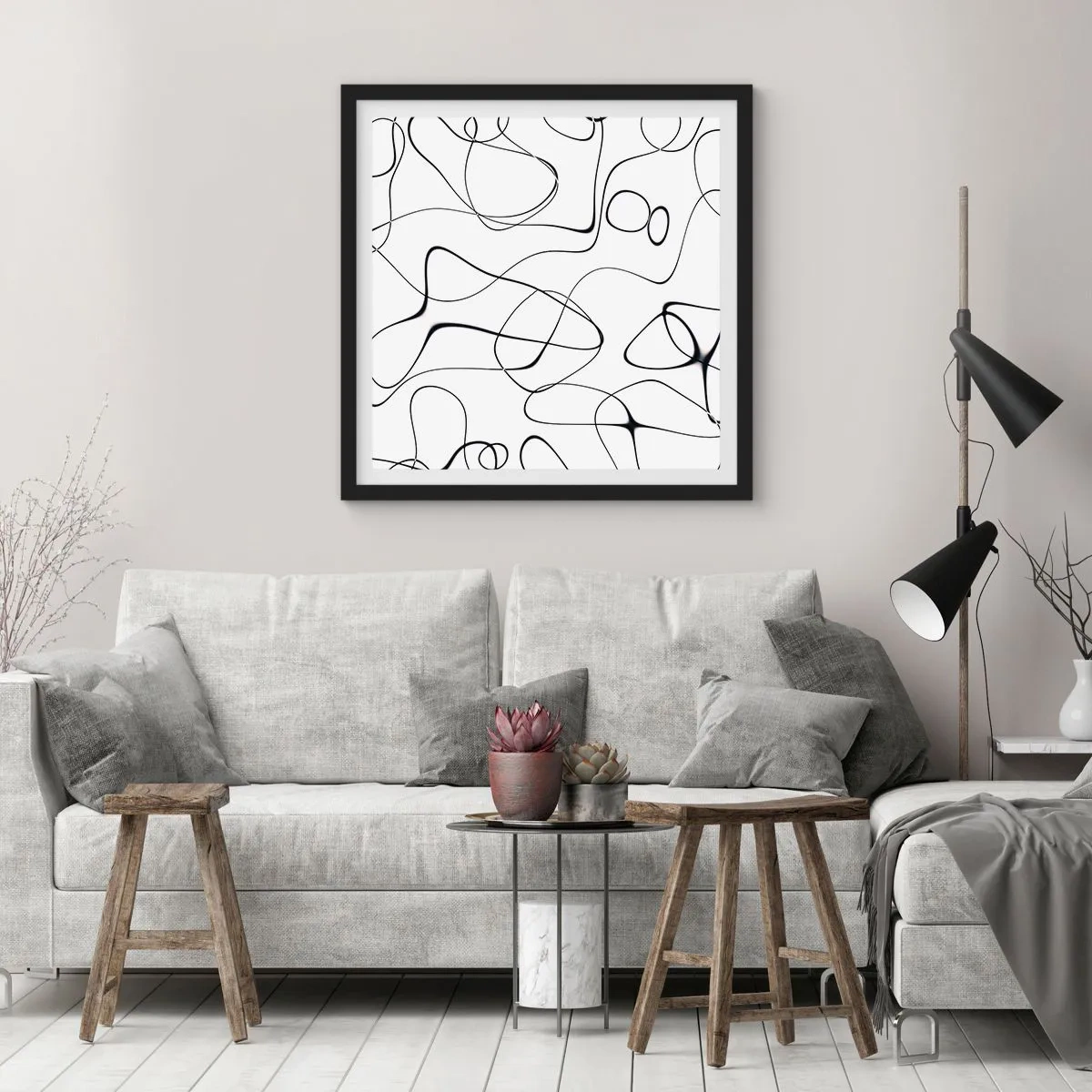 Plagát v čiernom ráme - Cesty života, zákruty osudu - 60x60 cm