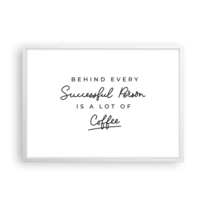 Plagát v bielom ráme - Tajomstvo úspechu - 70x50 cm