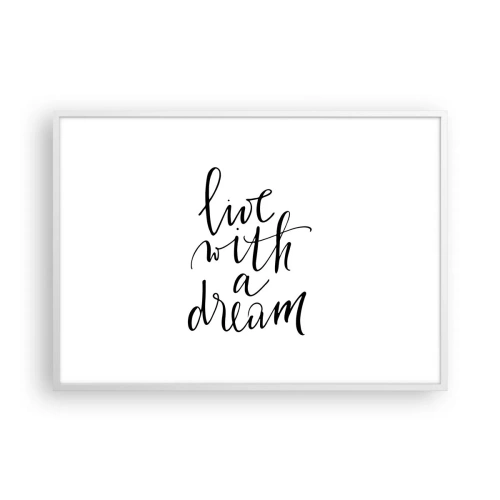 Plagát v bielom ráme - Of course - 100x70 cm