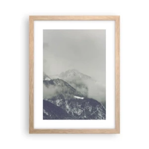 Plagát v ráme zo svetlého duba - Zahmlené údolie - 30x40 cm