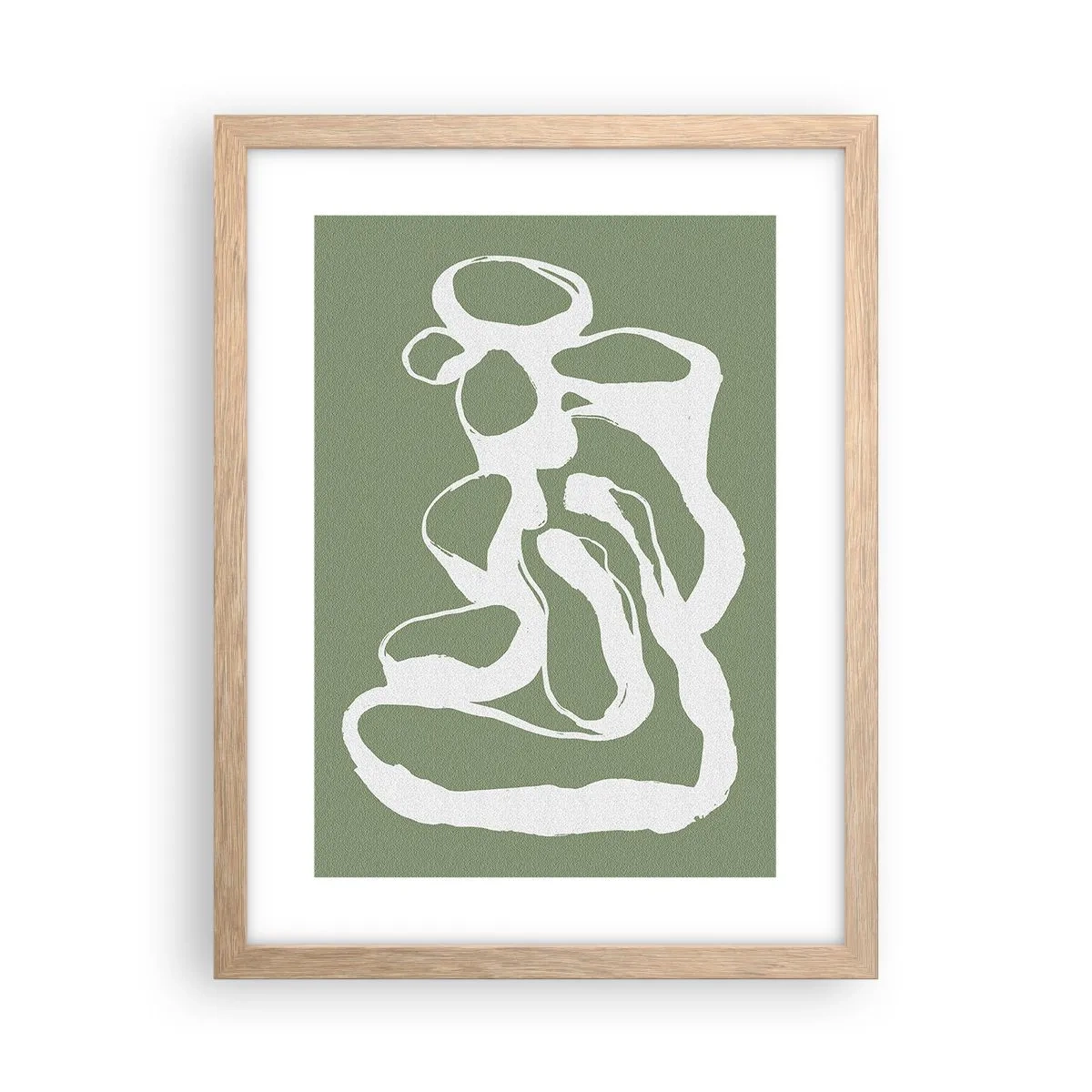 Plagát v ráme zo svetlého duba - Volanie priestoru - 30x40 cm