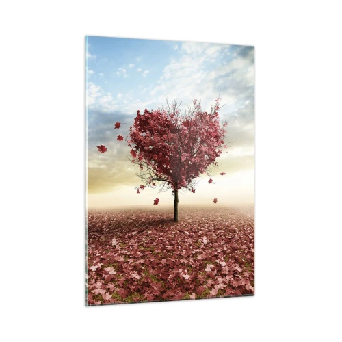 Obraz na skle - Zamilujte si tiež jeseň - 50x70 cm