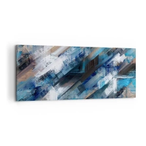 Obraz na plátne - Modrá šikmosť - 100x40 cm