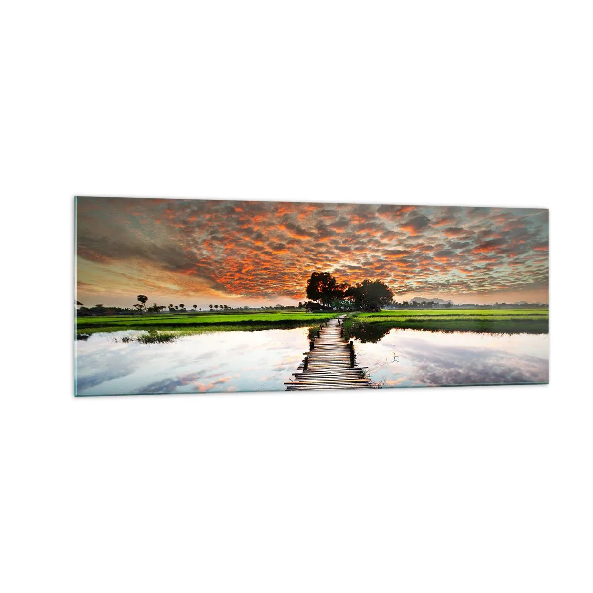 Obraz na skle - Roztiahnite ruky - dýchajte  - 140x50 cm