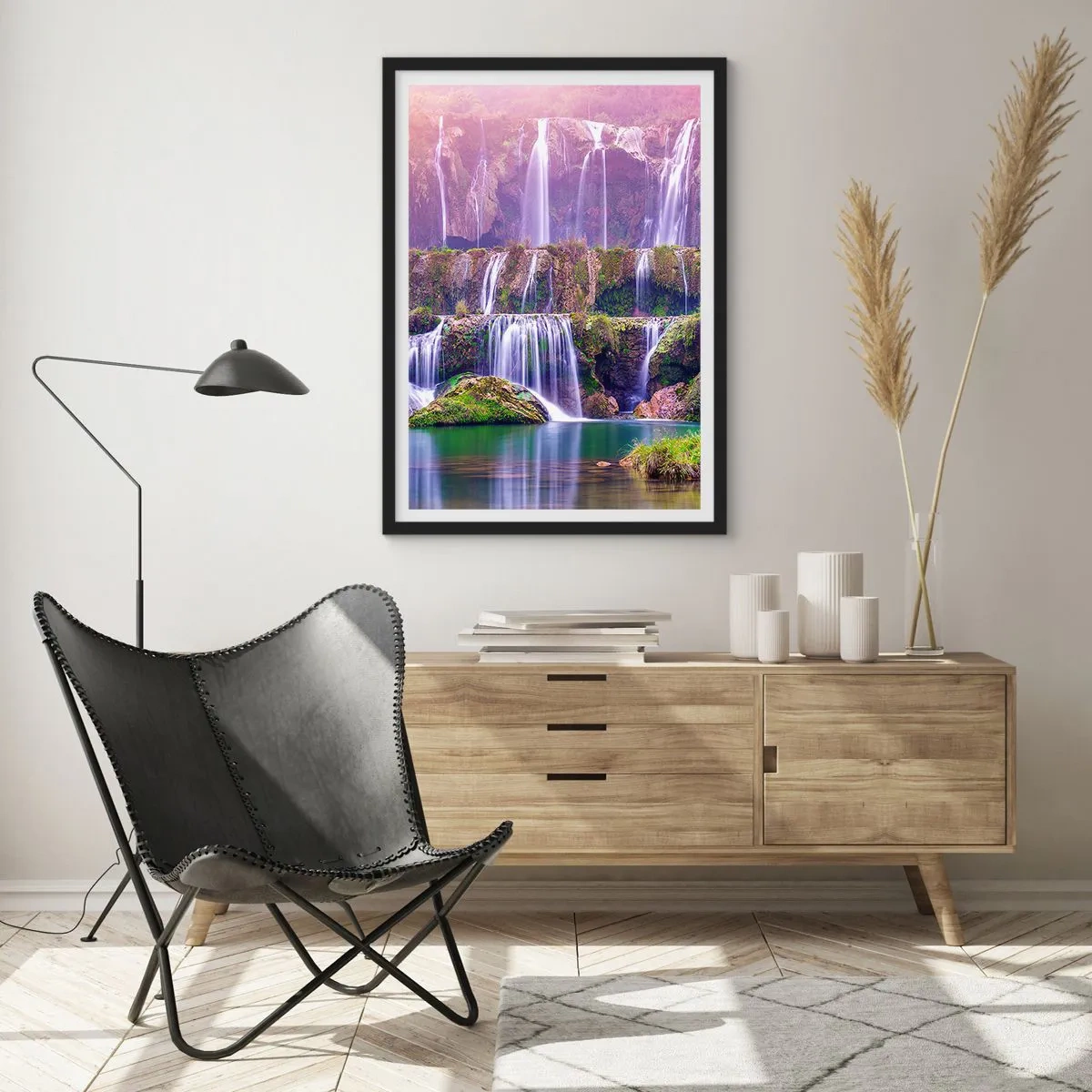 Plagát v čiernom ráme - Schody do neba - 40x50 cm