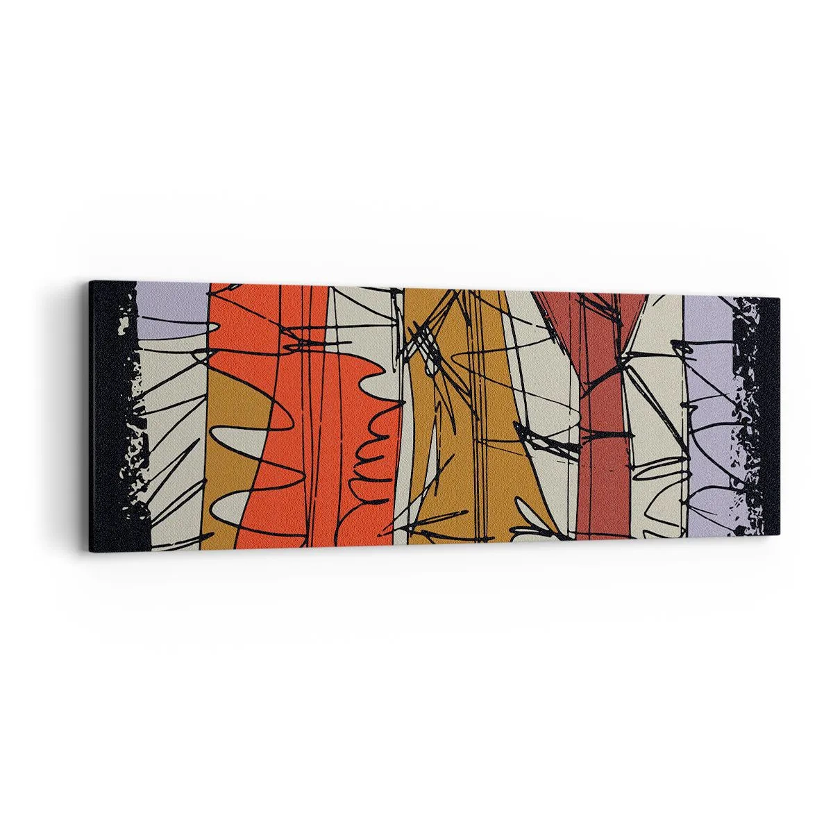 Obraz na plátne - Spontánna kompozícia - 90x30 cm