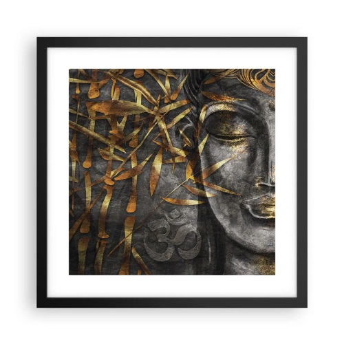 Plagát v čiernom ráme - Pocíťte pokoj - 40x40 cm