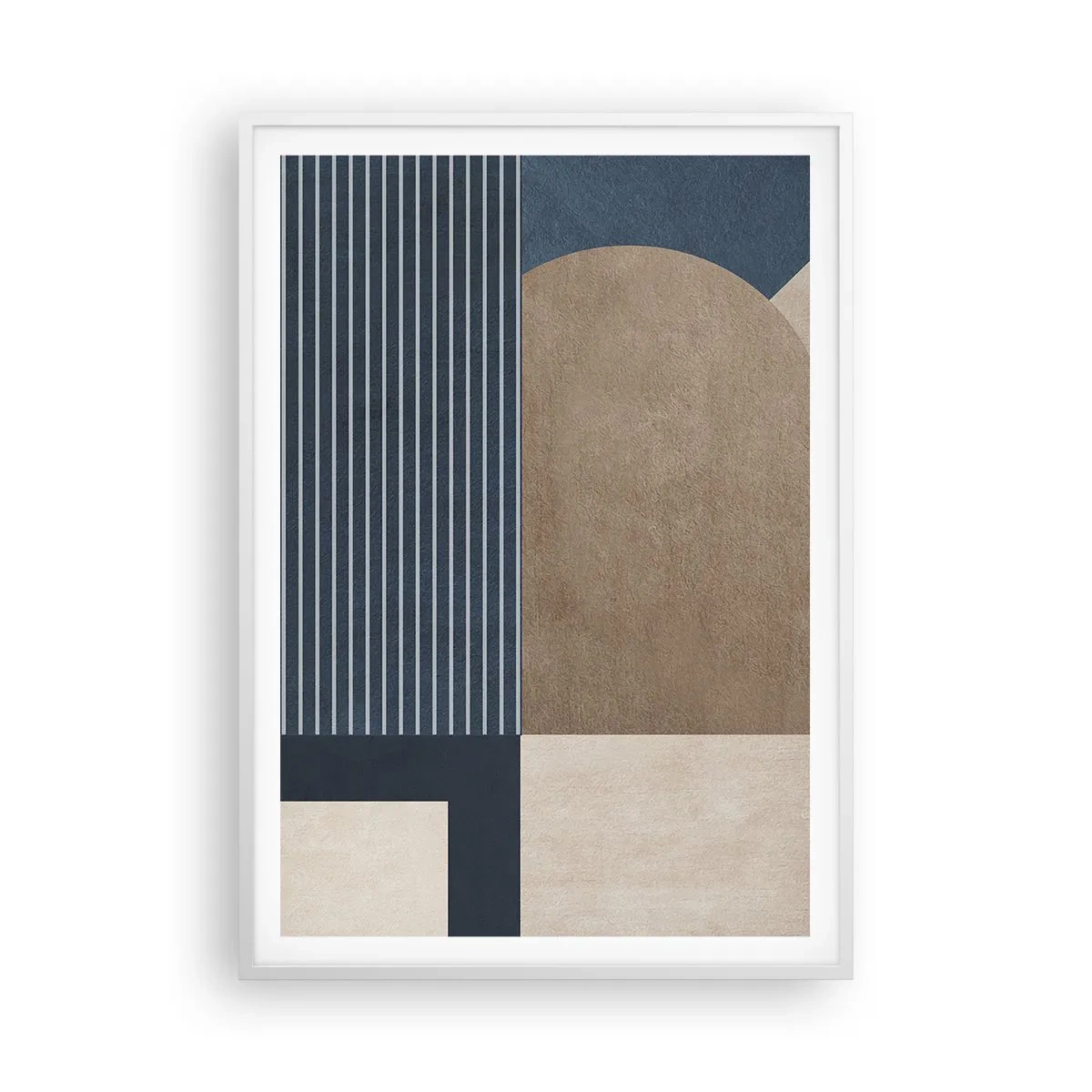 Plagát v bielom ráme - Kompozícia jednoduchosti a guľatosti - 70x100 cm