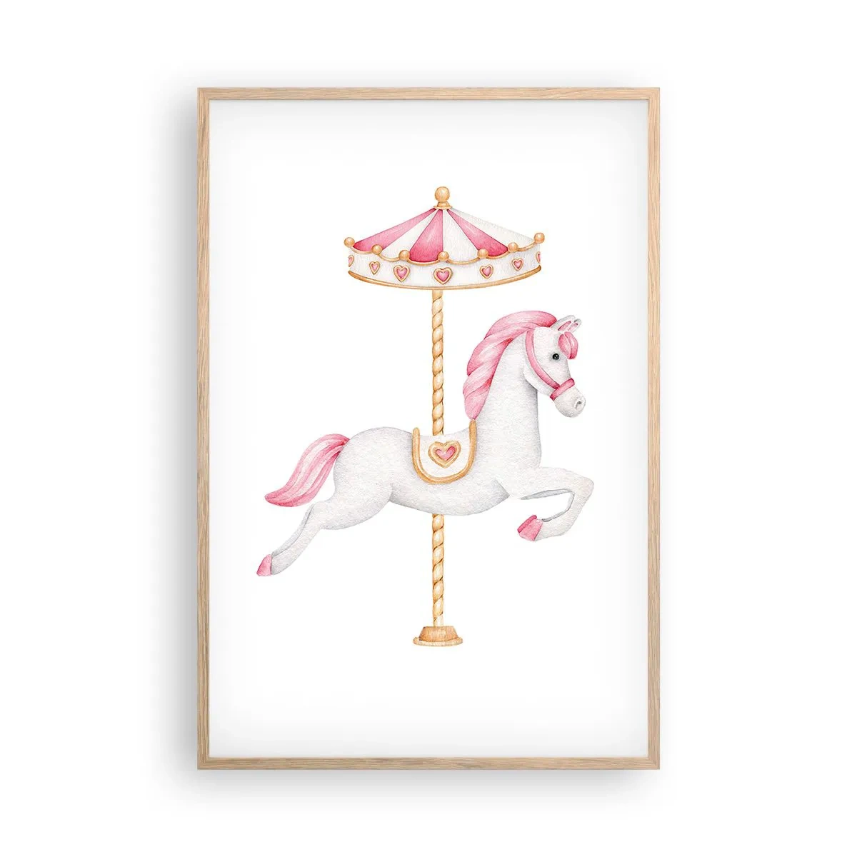 Plagát v ráme zo svetlého duba - Vyrazil z kopýtka - 61x91 cm