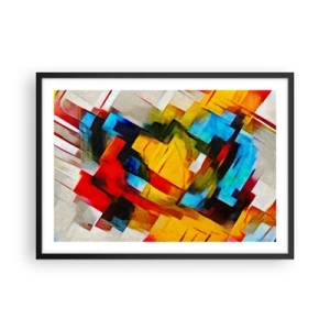 Plagát v čiernom ráme - Viacfarebný mix - 70x50 cm