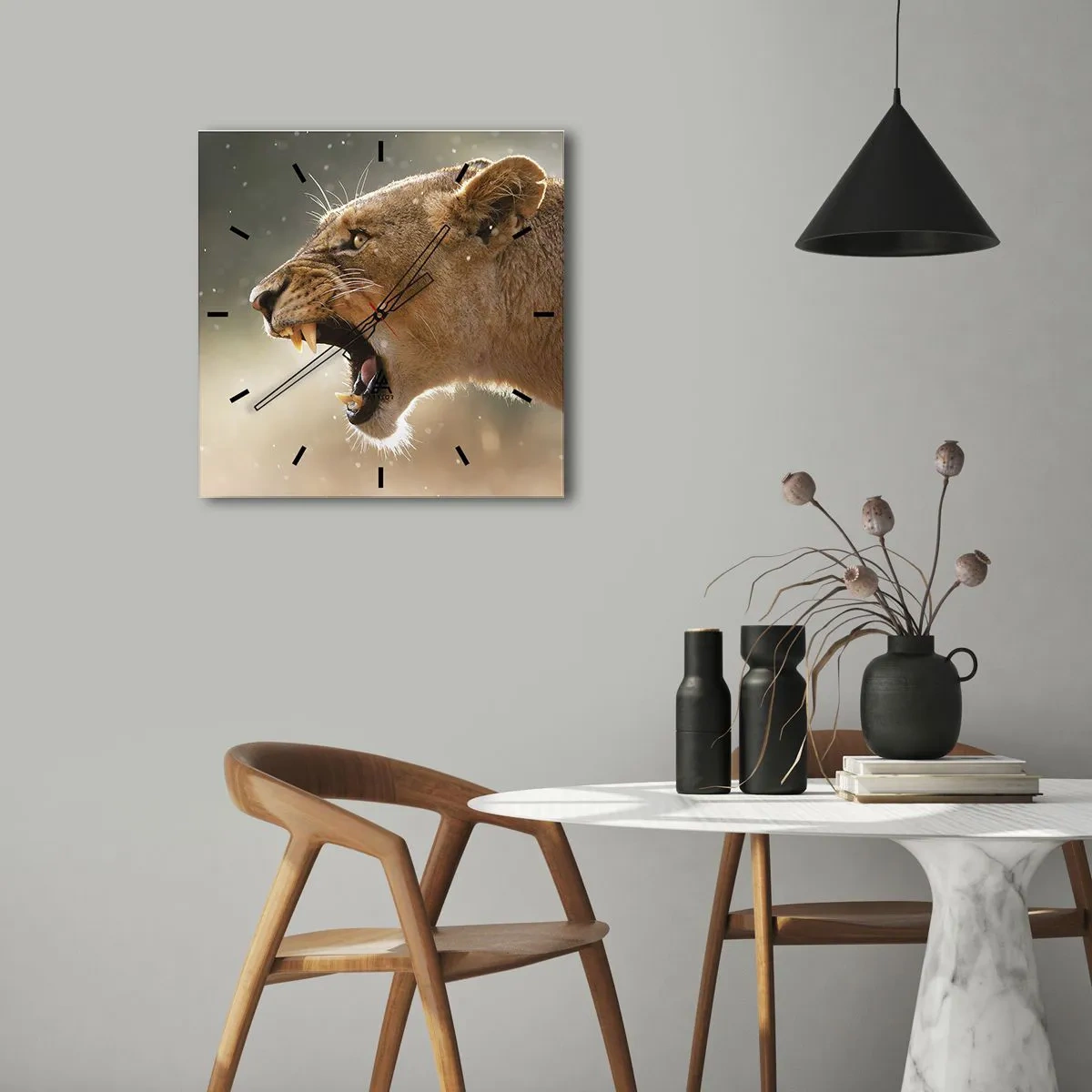 Nástenné hodiny - Snaž sa nepočúvať - 40x40 cm