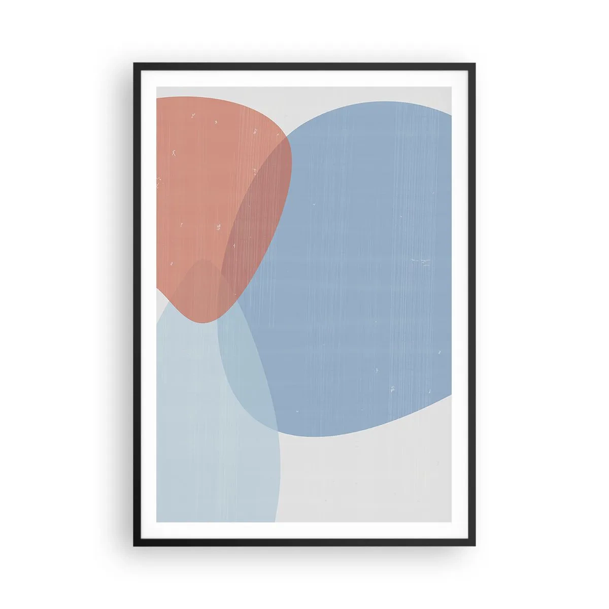 Plagát v čiernom ráme - Pastelové vzťahy - 70x100 cm