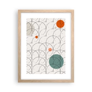 Plagát v ráme zo svetlého duba - V duchu pop-artu - 30x40 cm