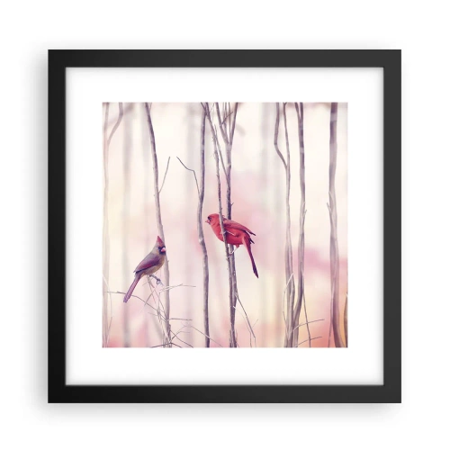 Plagát v čiernom ráme - Príbeh ružového lesa - 30x30 cm