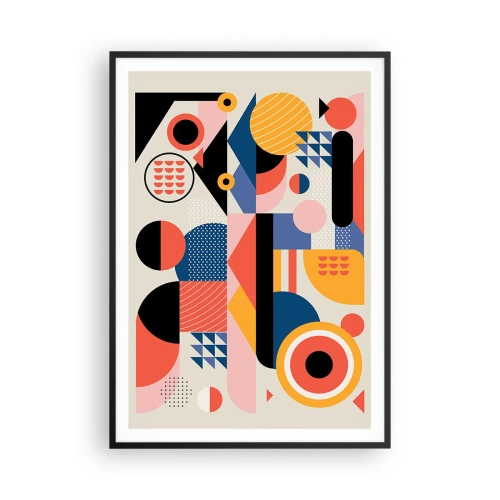 Plagát v čiernom ráme - Kompozícia: poďme sa hrať - 70x100 cm