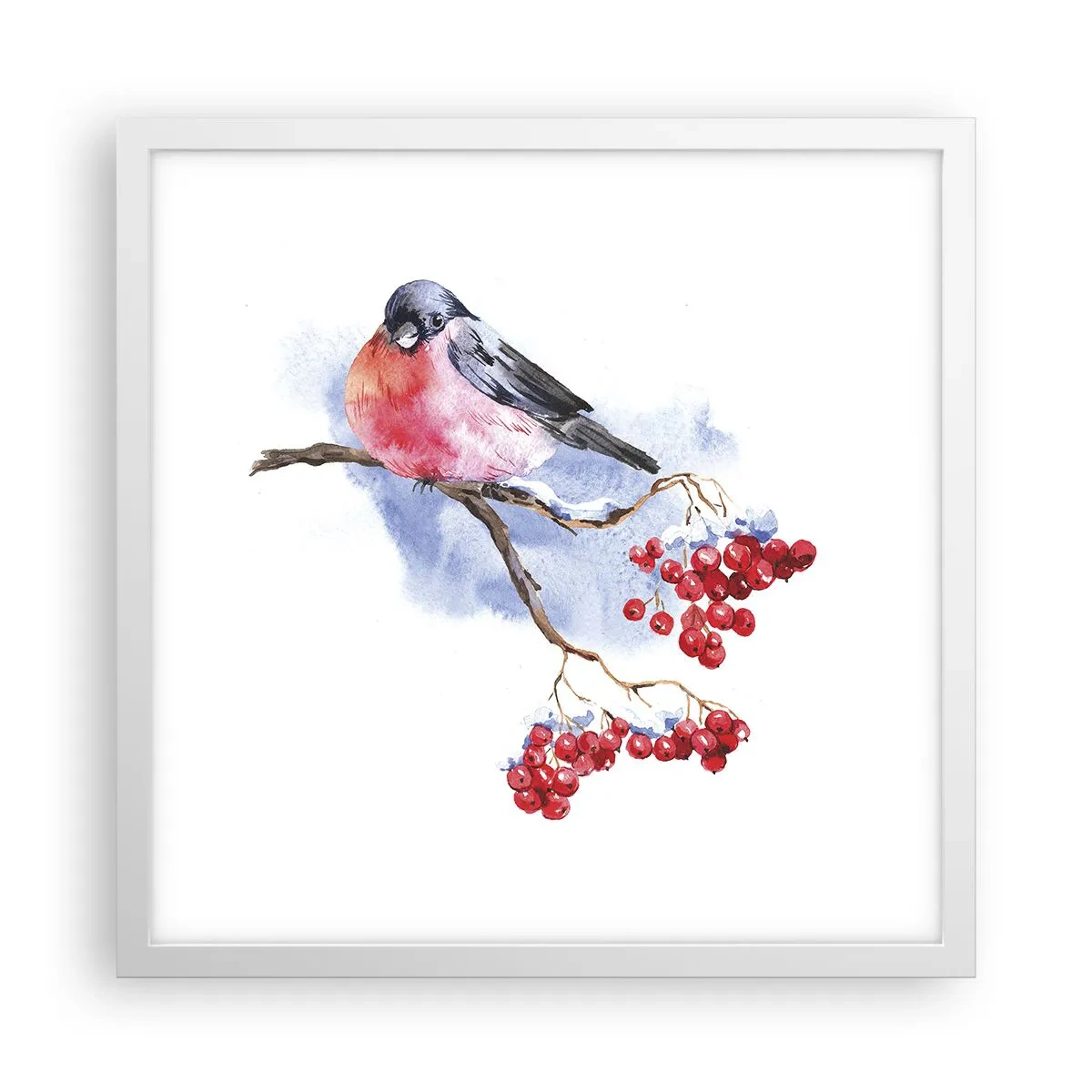 Plagát v bielom ráme - Farebná zima - 40x40 cm