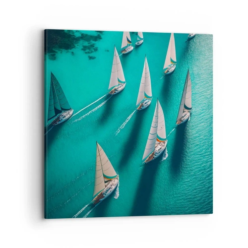 Obraz na plátne - Zápasenie s vetrom - 70x70 cm