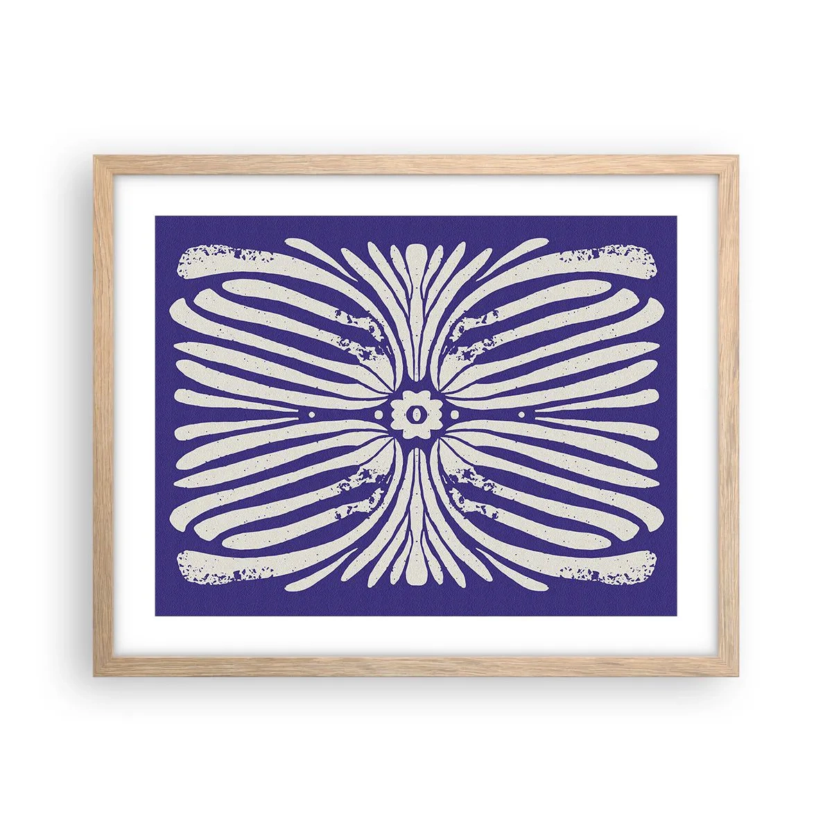 Plagát v ráme zo svetlého duba - Etnické inšpirácie - 50x40 cm