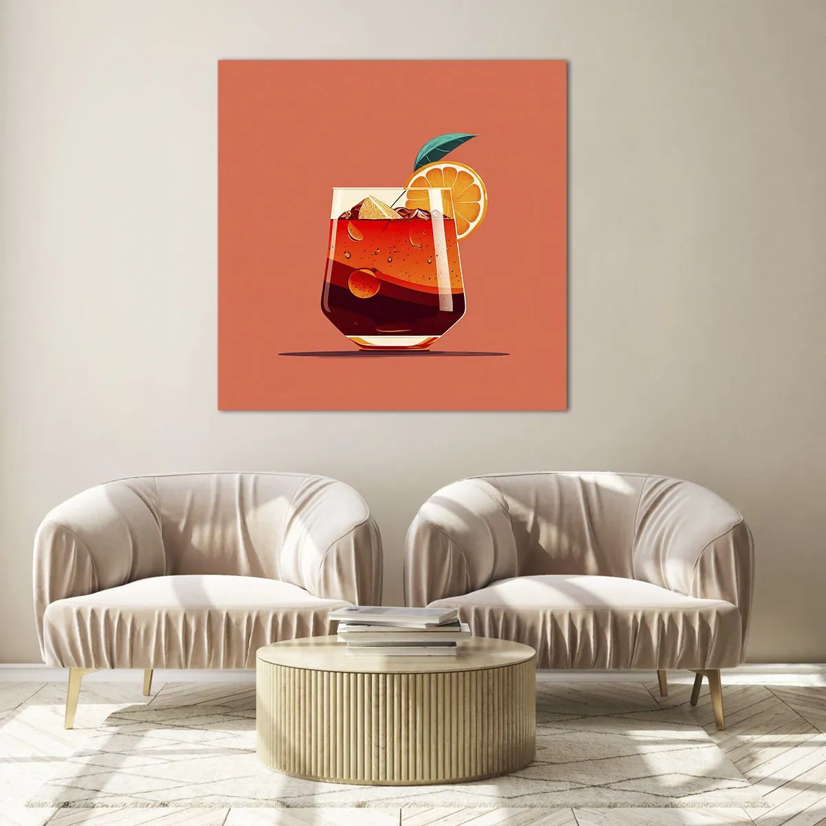 Obraz na skle - Letné osvieženie - 60x60 cm